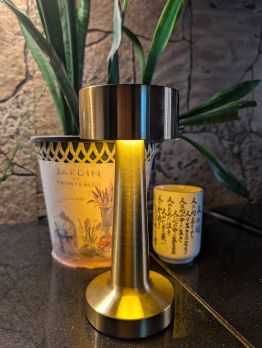 LumaGlow™ Touch Brass LED Lamp | 3-Mode Dimmable Light